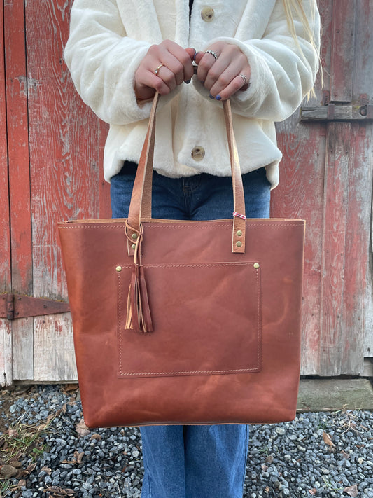 Lila Leather Tote #312LB