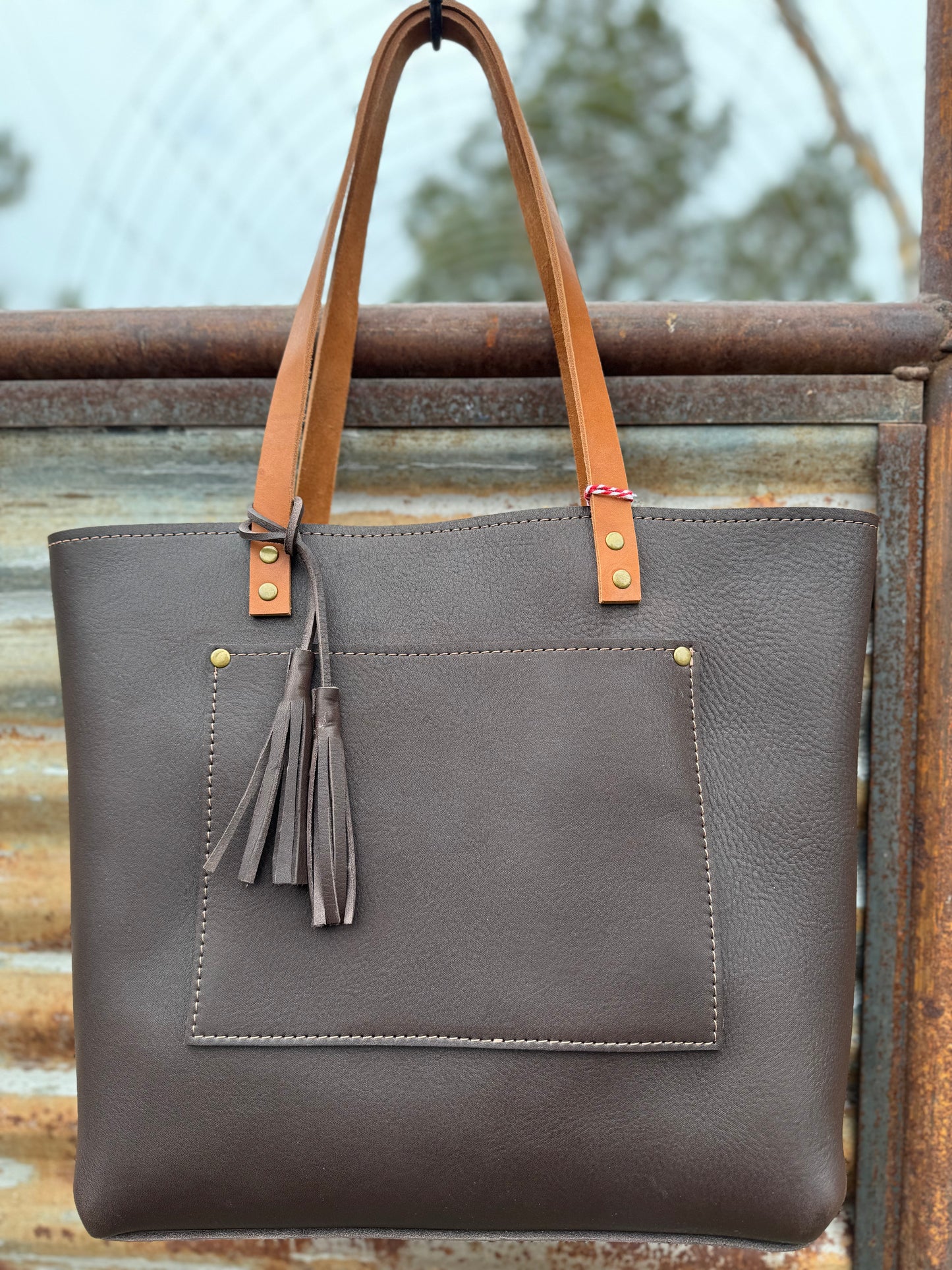 Lila Leather Tote #334LB