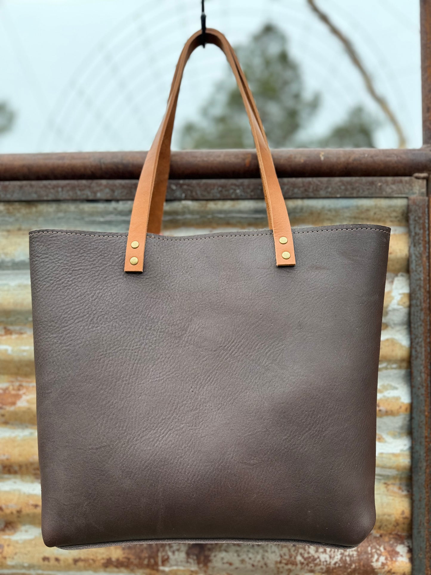 Lila Leather Tote #334LB